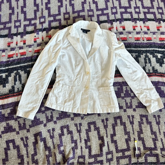 Ralph Lauren white cotton linen blend blazer - Picture 1 of 8